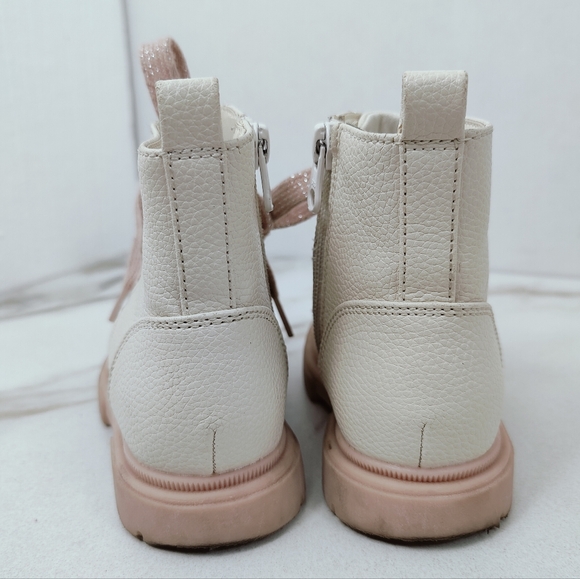 Cat & Jack Toddler Girls' Amaya Lace Up Side Zip Boots, Sz 9 - Picture 5 of 11